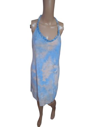 Dámske šaty na zaväzovanie okolo krku, m