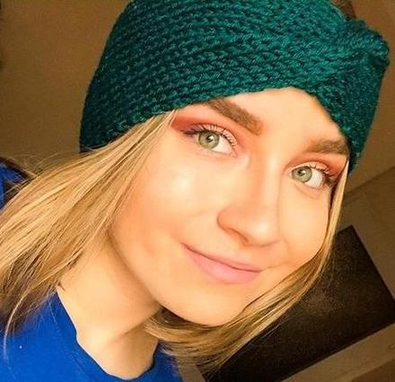 Dámska pletená čelenka, m