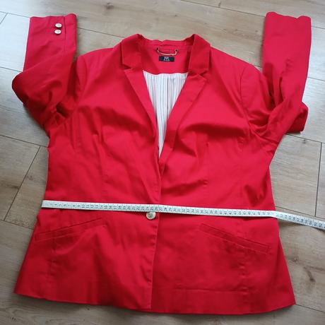 Červené bavlnené podšité sako, f&f,48