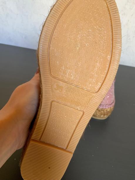 Gaimo ružové espadrilky flitrovane na platforme, 36