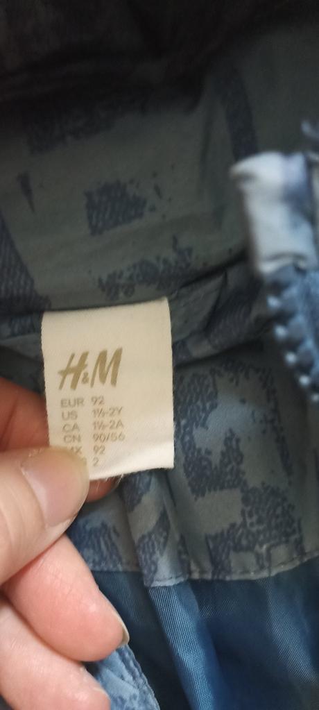Zimná vetrovka h&m , rifle a čiapka, h&m,92