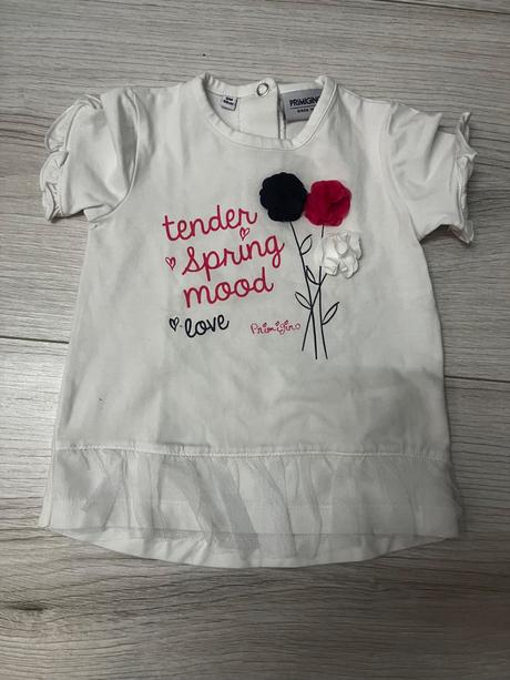 Talianske biele tričká v top stave, primigi,68