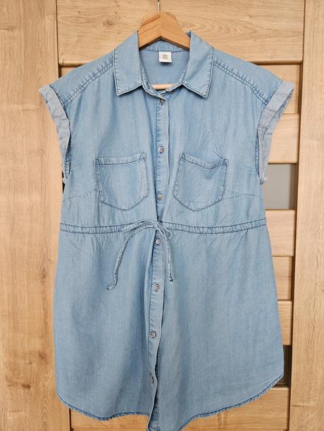 Tehotenský riflový top, h&m,xs