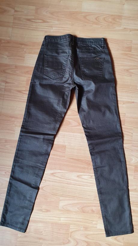 Orsay hnedé nohavice s ozdobnými zipsami 32 xs, orsay,32