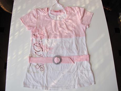 Ružové tričko s opaskom, 146
