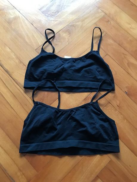 Čierne podprsenky - 2 kusy, l