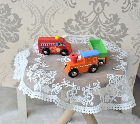 3 x drevený vláčik, 