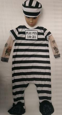 2 dielny kostým malý väzeň, bad baby, 1-2r, 86-98,