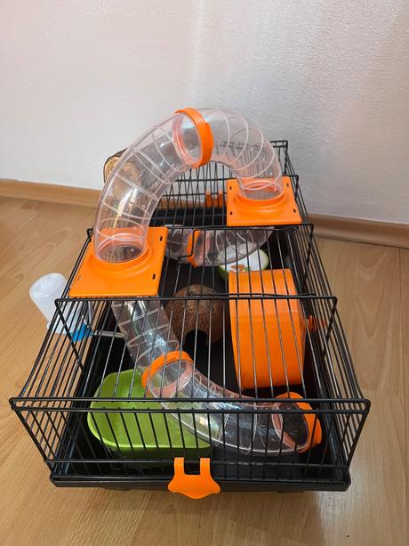 Klietka pre škrečka s prislušenstvom a trubkami, 