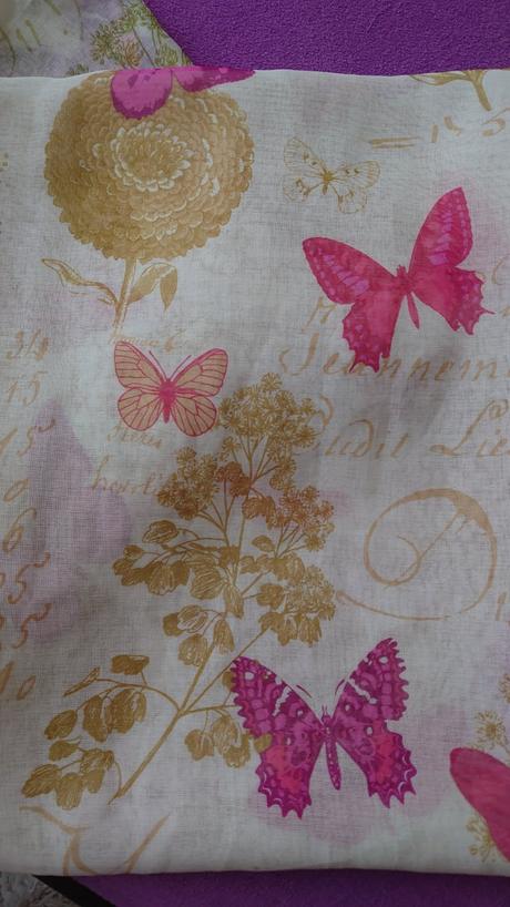 Nádherné záclony vintage botanical motív motýľe, 