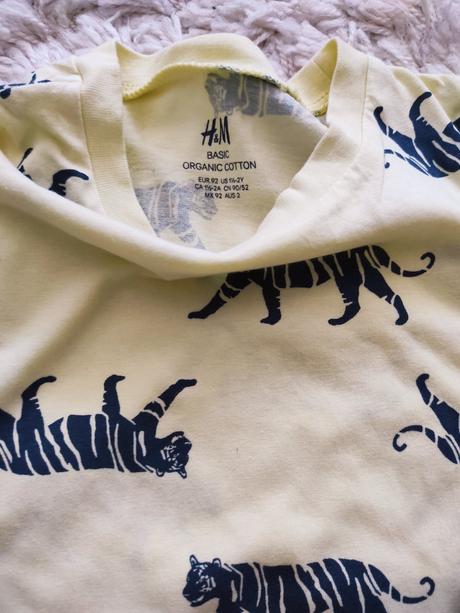 Tričko s tigrami + grátis zalene tričko, h&m,92