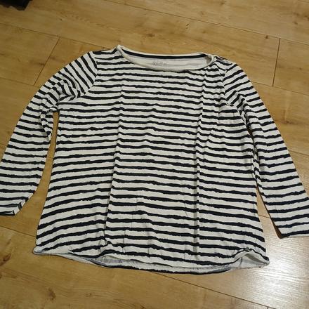 Pásikavé tričko s kamienkami okolo krku, tchibo,46