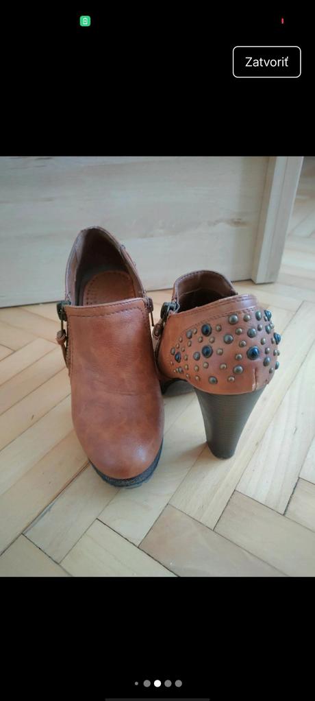 Členkové topánky na vysokom podpätku, graceland,38