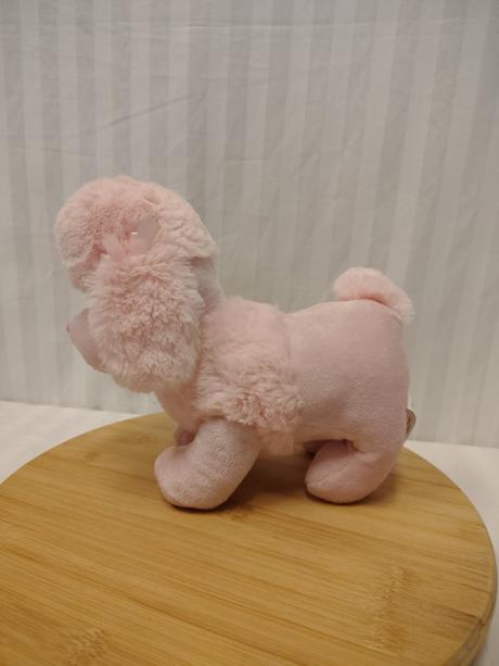 Plyšový ružový pes pudlík, b&m retail, 26 cm, 