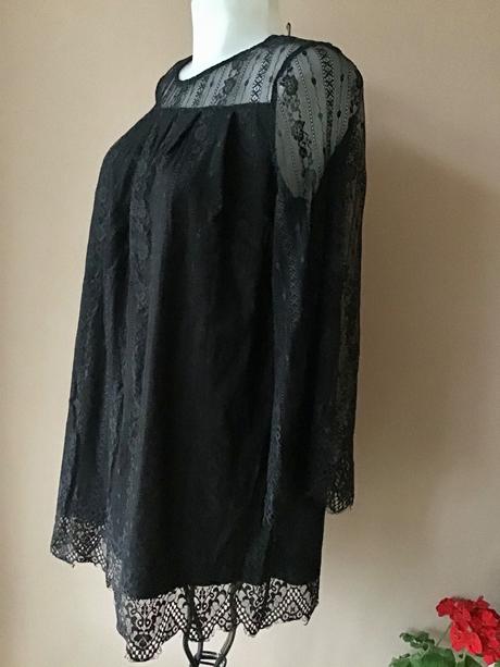 Krasna krajkova tunika, h&m,38