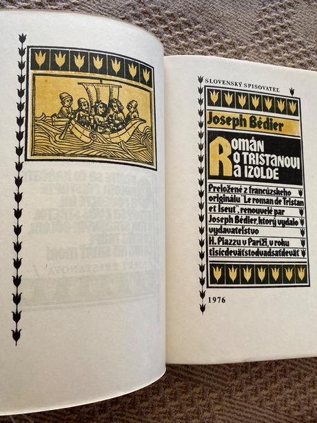 Stará retro kniha román o tristanovi a izolde,