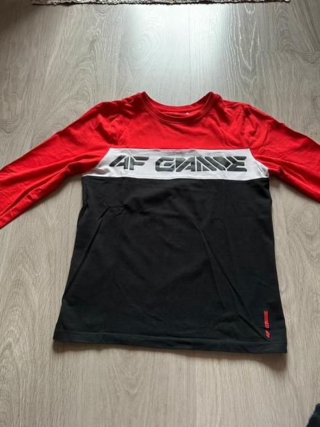 Detské tričko 4f game - červeno-čierno-biele 152, 152