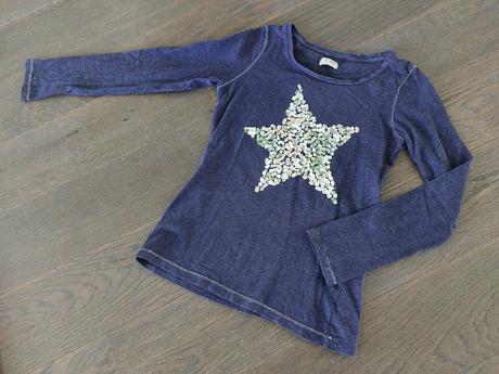 Stylove trblietave tricko next flitrovana hviezda, next,140