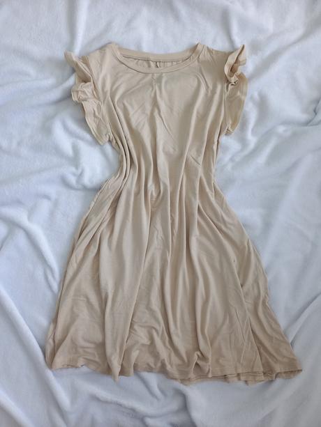 Krémové šaty uni, 