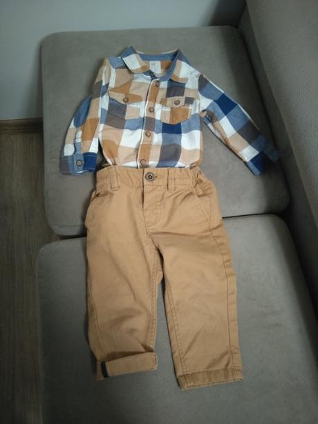 Set nohavice a košeľa, h&m,68