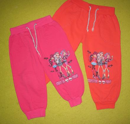 Monster high tepláky 98 ružové, disney,98