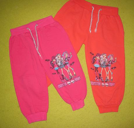 Monster high tepláky 98 ružové, disney,98