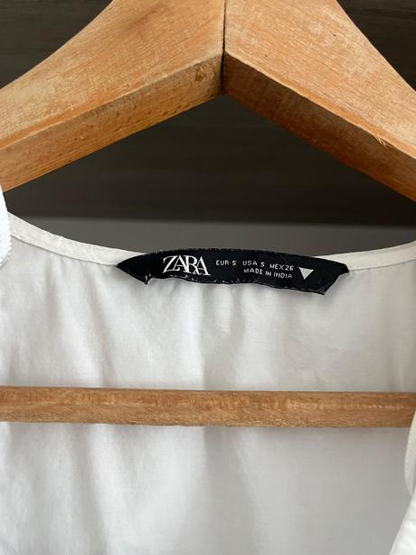 Biele šaty s madeira golierom, zara,s