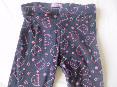 Modré legíny so vzormi mačičiek, f&f,86