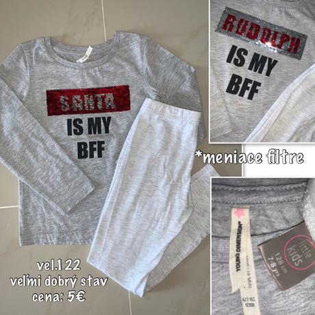 Tričko s meniacimi flitrami a leginy, young dimension,122