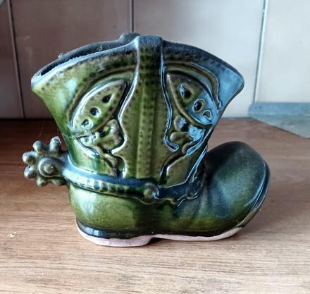 Retro topánka keramická 50ročná, 
