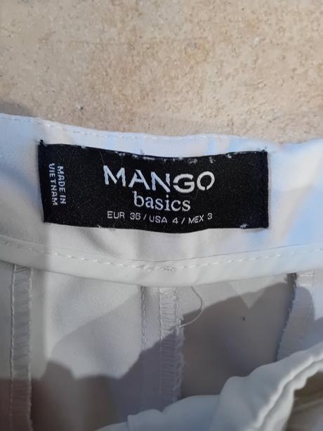 Biele nohavice mango, mango,s