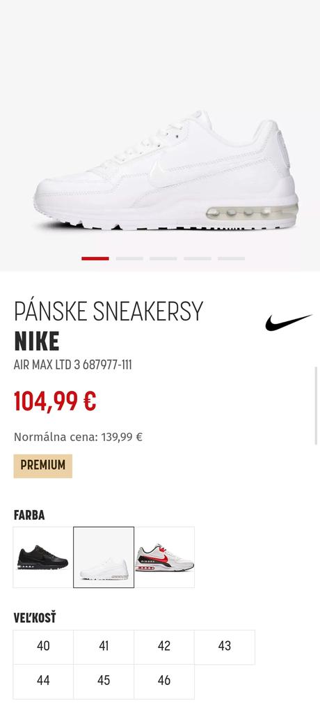 Tenisky nike airmax, nike,45
