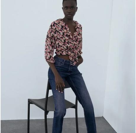 Blúzka na viazanie, zara,s