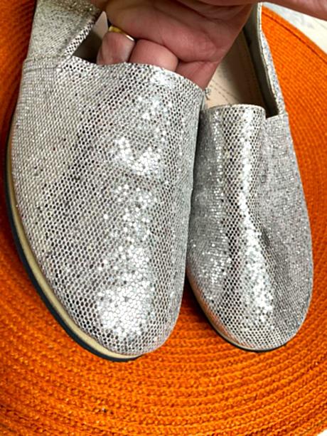 Strieborné luxusné espadrilky, 38