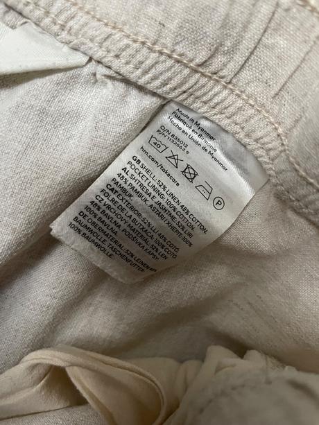 Ľanové šortky, h&m,152