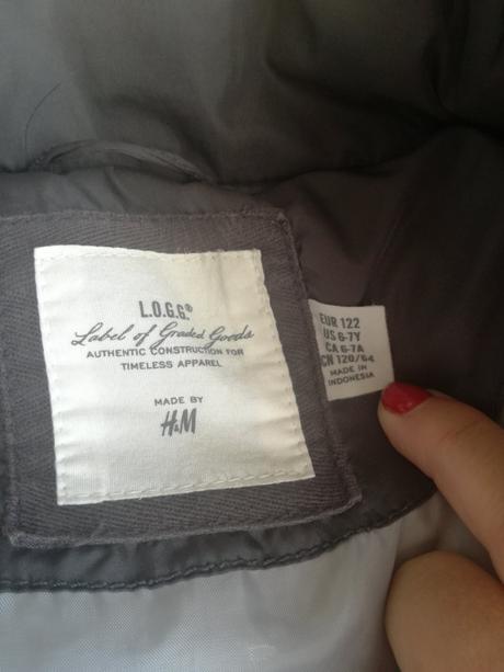 Čierna dlhšia bunda, h&m,122