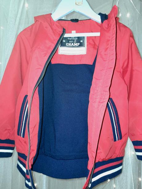 Červená vetrovka s kapucňou 104, topolino,104