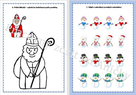 Pracovný zošit - adventný "kalendár", 