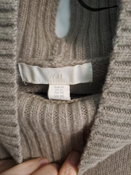 H&m oversize kávová farba, h&m,xl