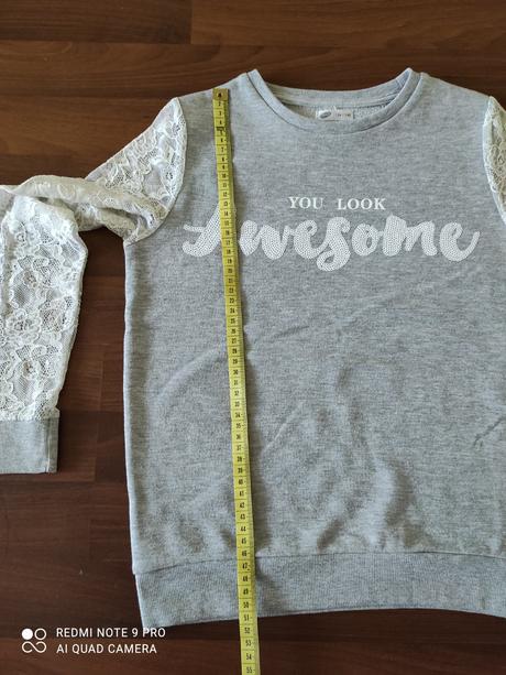 Mikina s krajkovymi rukavmi, pepco,134