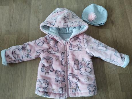 Detská bunda č.74 + čiapka, f&f,74