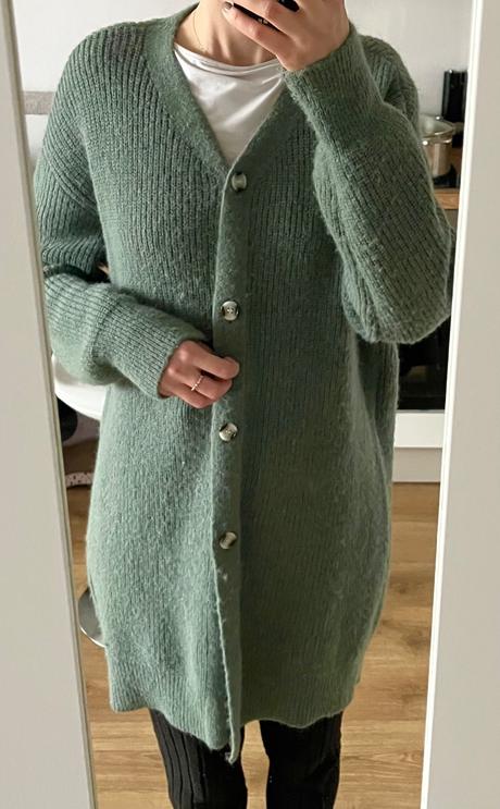 Zelený kardigan, zara,s