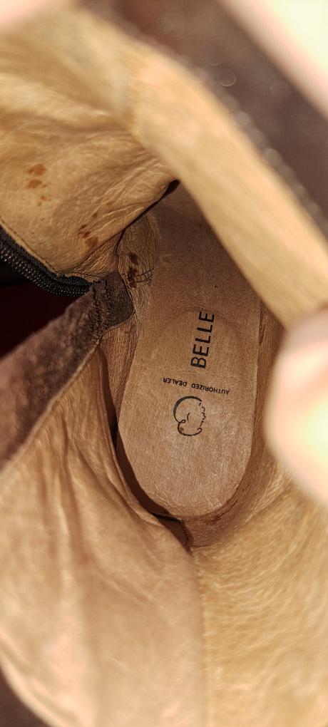 Hnedé členkové čižmy belle, 35