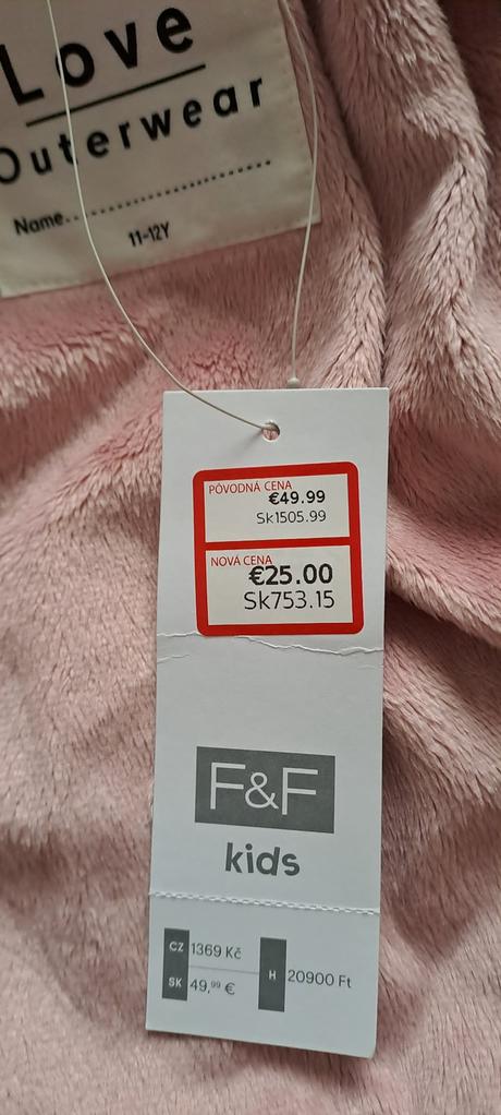 Dievčenská prešívaná bunda f&f, f&f,152