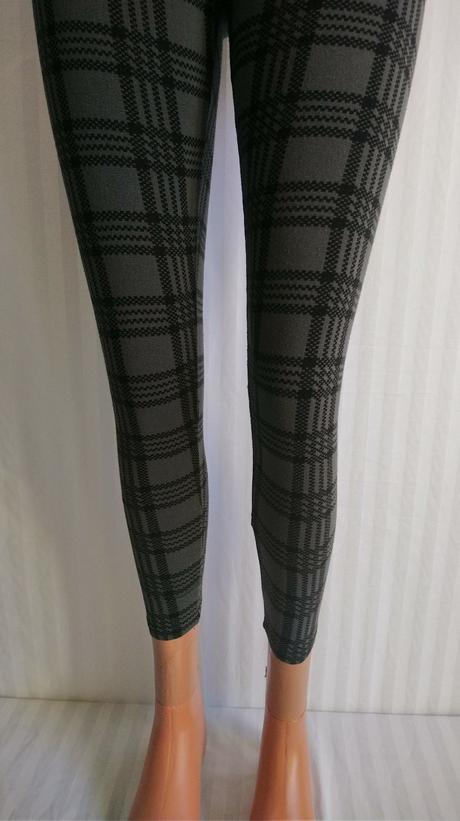 Dámske sivé legíny s čiernym vzorom, ovs, ovs,s