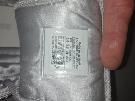 Converse strieborne, converse,36
