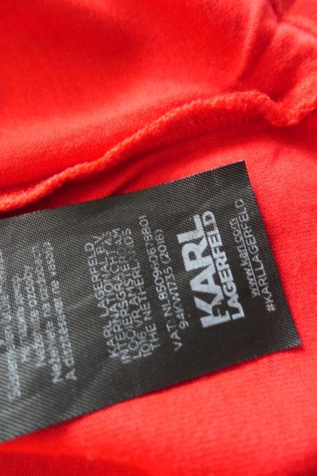 Karl lagerfeld original krasne cervene tricko xs/s, xs