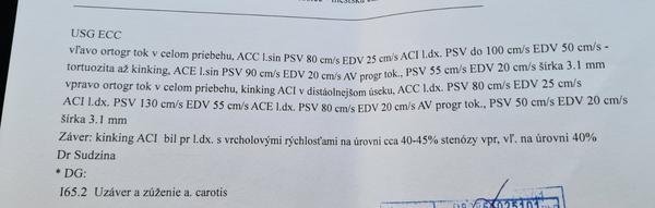 Aký je výsledok môjho USG ciev krku?