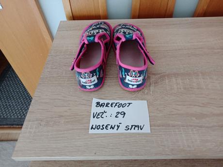 Dievčenské barefoot prezuvky zn.ef veľ.29, 29