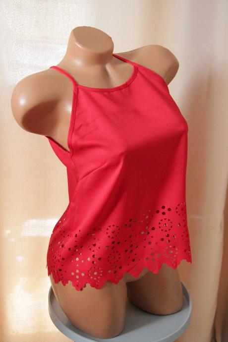 Červený top shein s, s